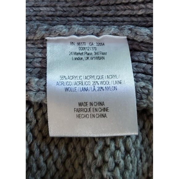 Anthro Nomad Morgan Carper Gray Fringe Sleeveless Side Slit Tunic Sweater Dress - Picture 11 of 14